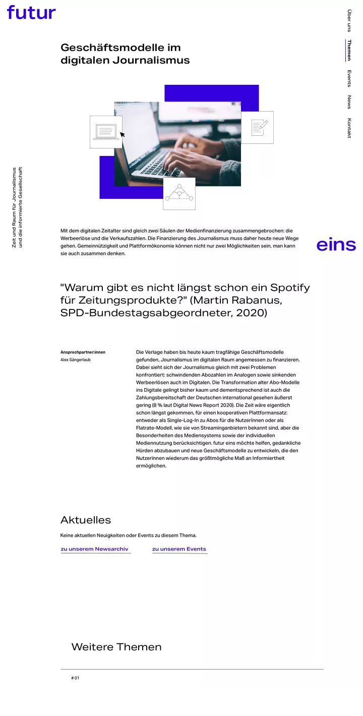 Webseite von \