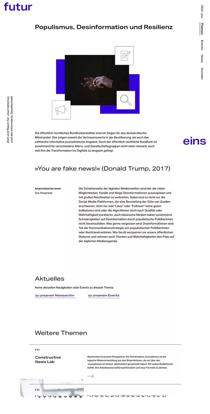 Webseite von \