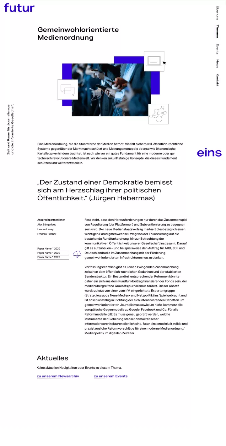 dazu eine Grafik oben mit verschiedenen Symbolen und einem Bild Foto von Menschen in Anzügen mit Smartphones in den Händen. Weiter unten erklärender Textabschnitt