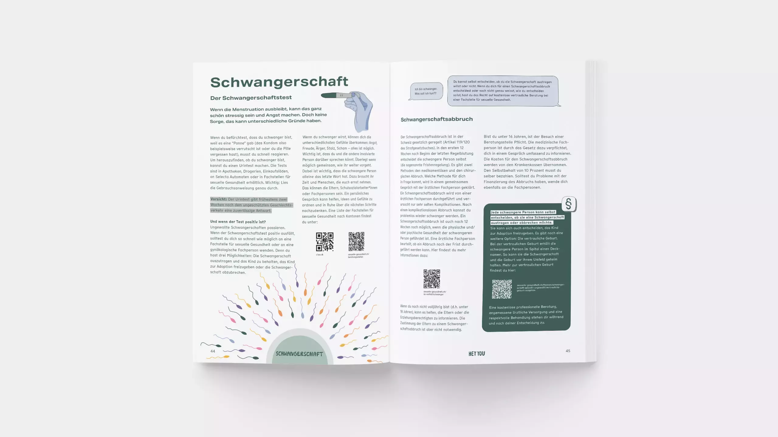 Aufgeschlagene Broschüre \