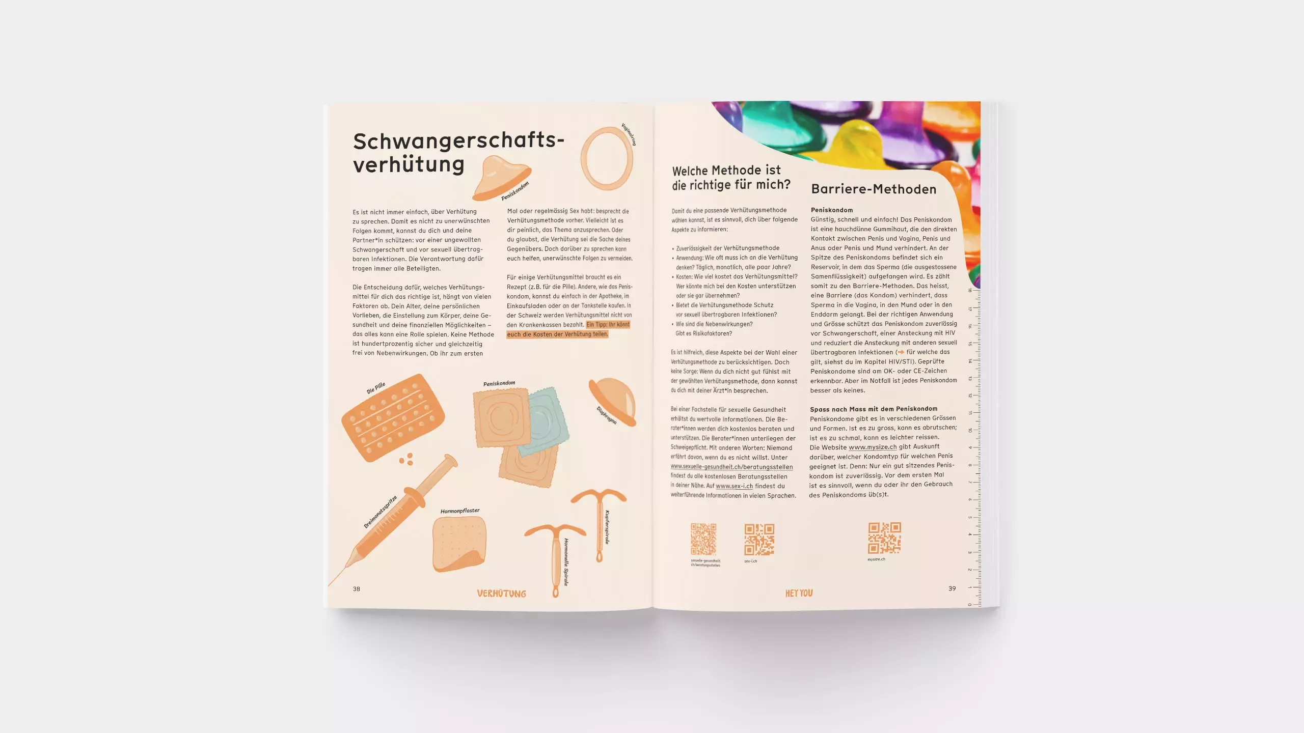 Aufgeschlagene Broschüre \