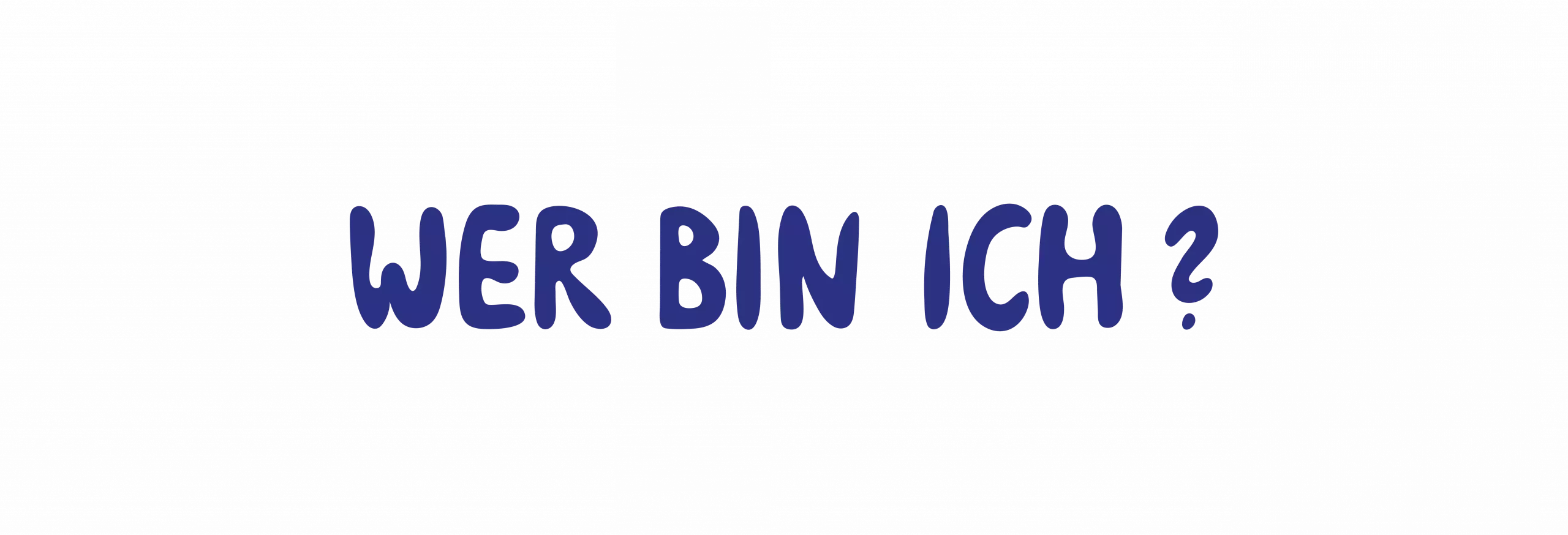 Schriftzug in blauer, \