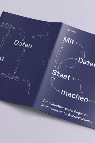 Double-sided publication with dark blue cover, title \