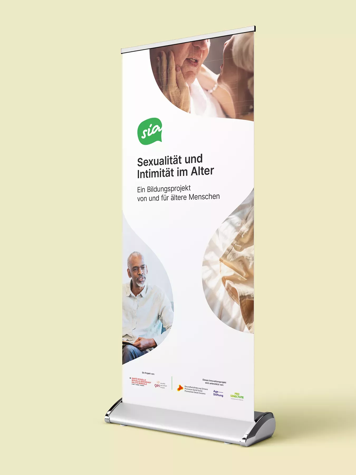 Rollup-Banner mit Logo \