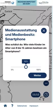 Mobile Ansicht der Webanwendung mit Textbox zum Thema \