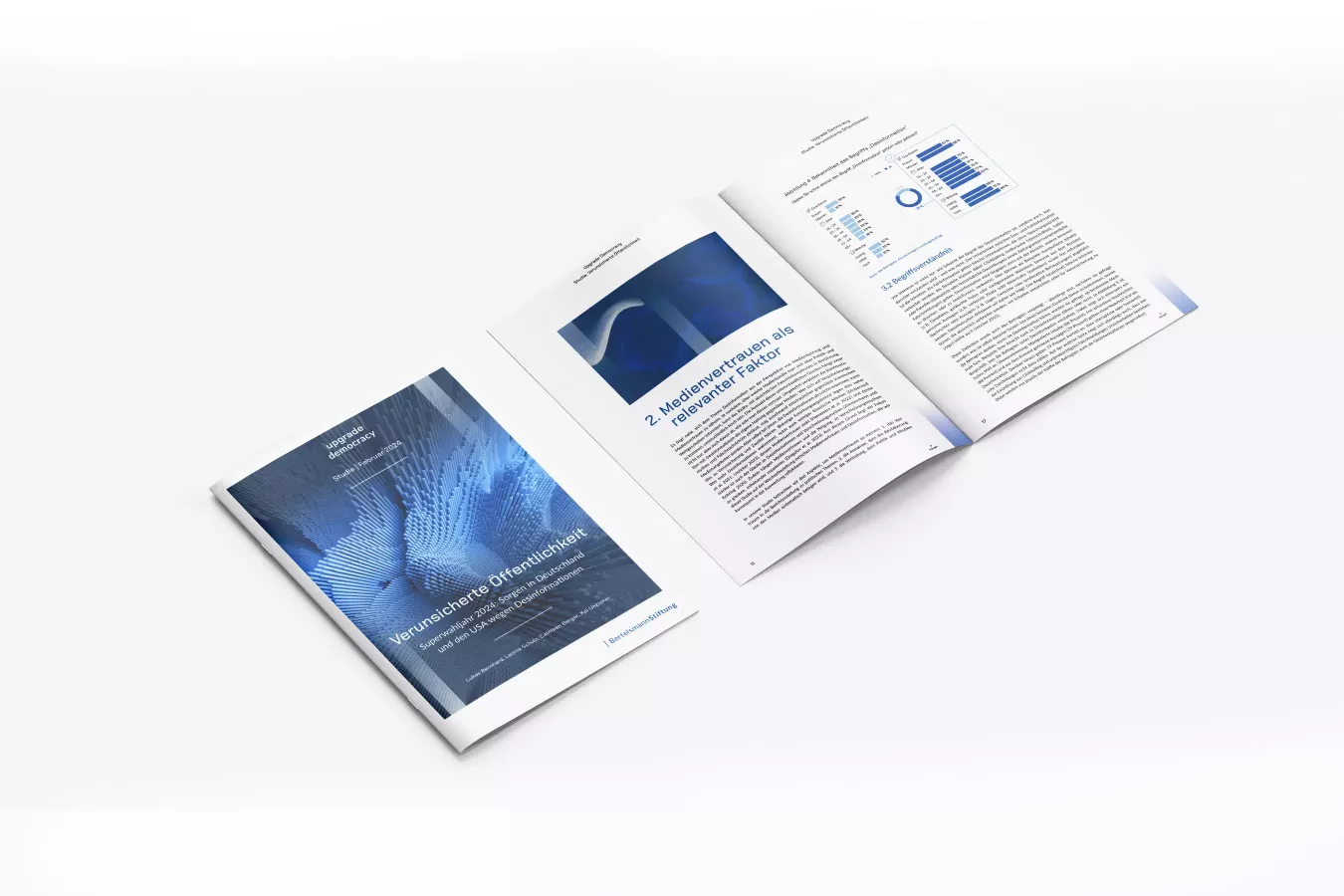 Publikation der Bertelsmann Stiftung mit blauem Titelblatt \