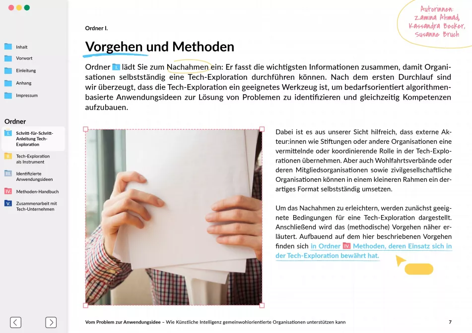 Seite mit Überschrift \