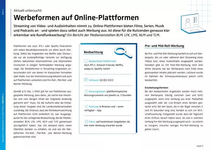 Seite mit dem Titel \